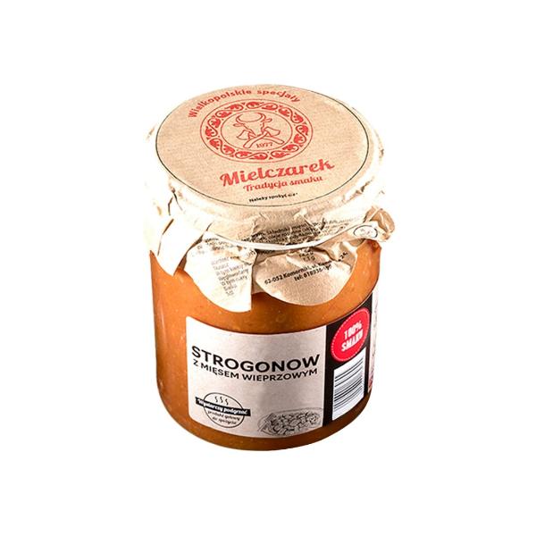 STROGONOW Z MIĘSEM WIEPRZOWYM