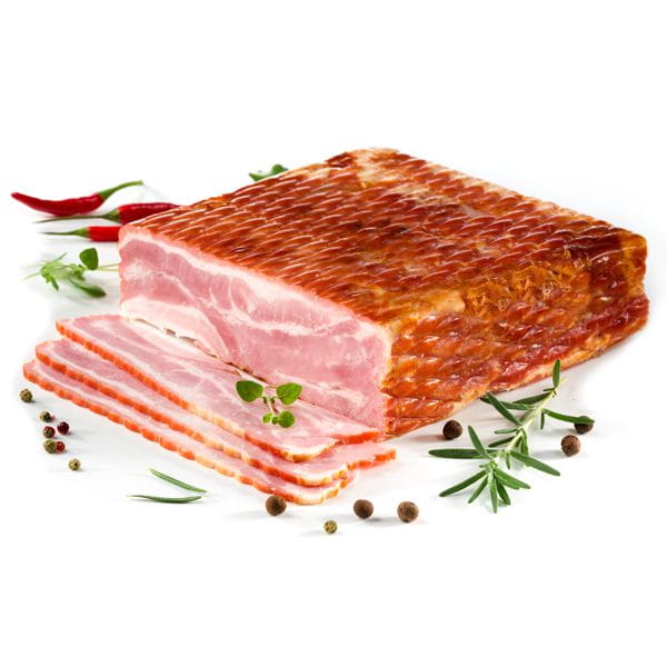 BOCZEK WĘDZONY PARZONY W PLASTRACH